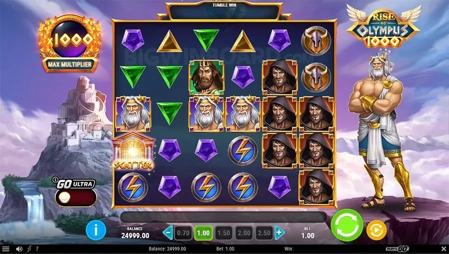 1win mobile interface showing various game categories